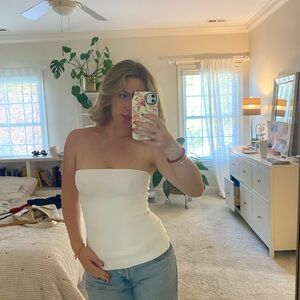 Aritzia White Tube Top